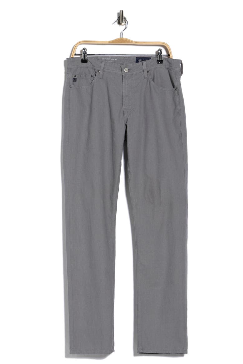 Graduate Slim Straight Leg Linen Blend Pants, Alternate, color, FOG BEACON