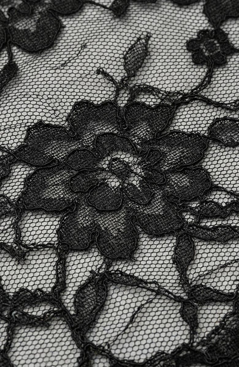 Modenaire Halter Lace Corset Maxi Dress, Alternate, color, Off-White / Black