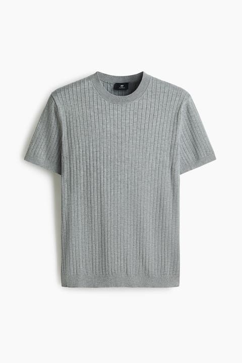 Slim Fit Knitted T-shirt