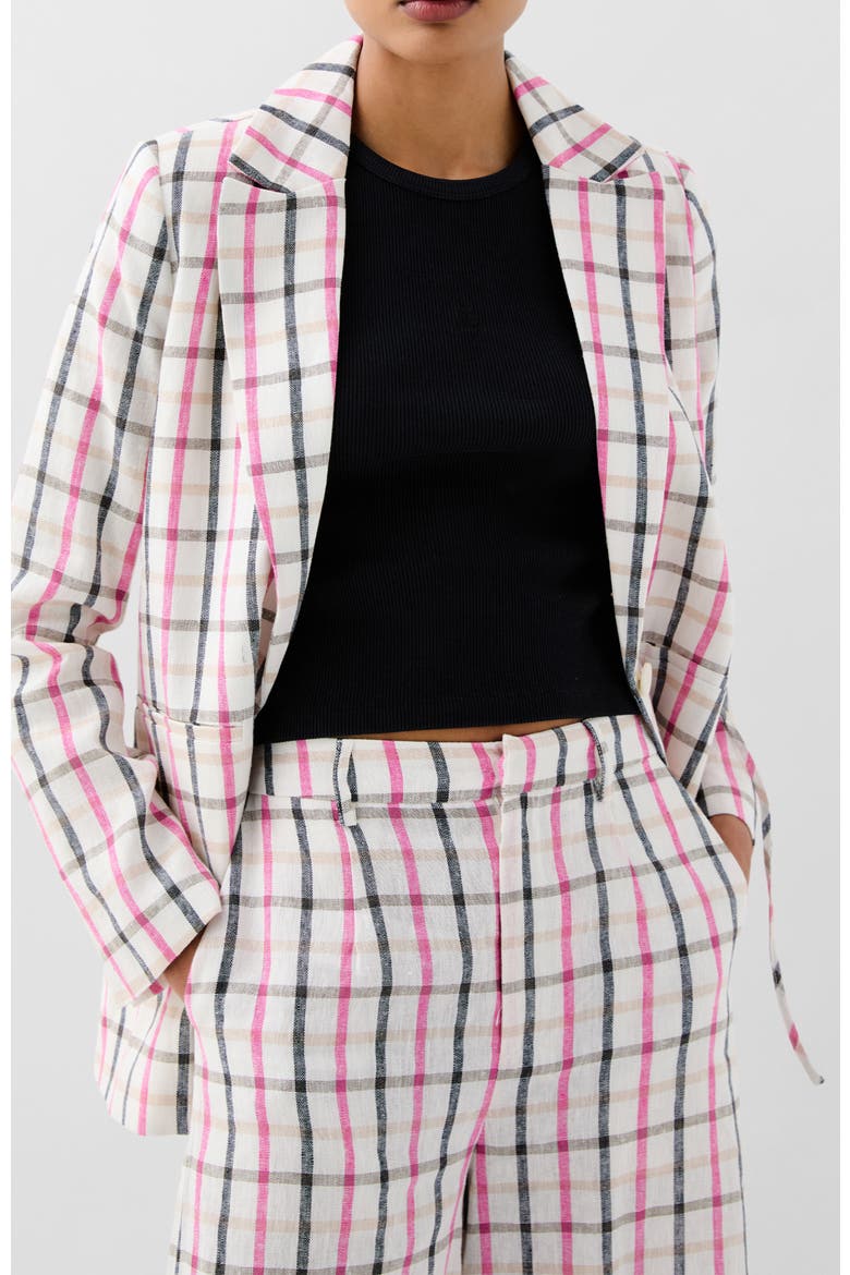 Vichy Blazer, Main, color, Black-Pink