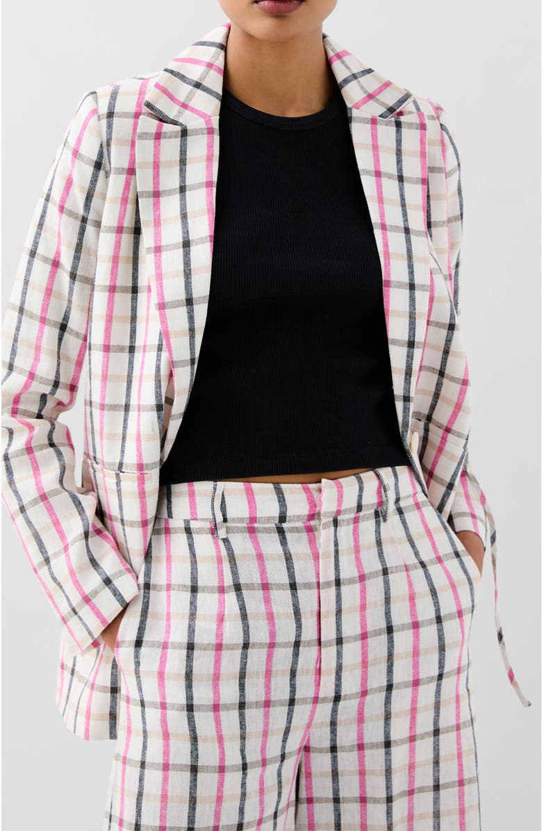 Scalpers Vichy Blazer, Main, color, Black-Pink