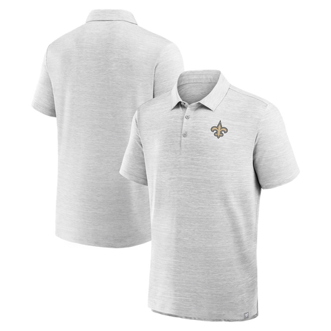 Men's Fanatics Heather Gray New Orleans Saints Clutch Polo