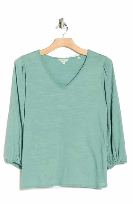 MAX STUDIO V-Neck Balloon Sleeve Top