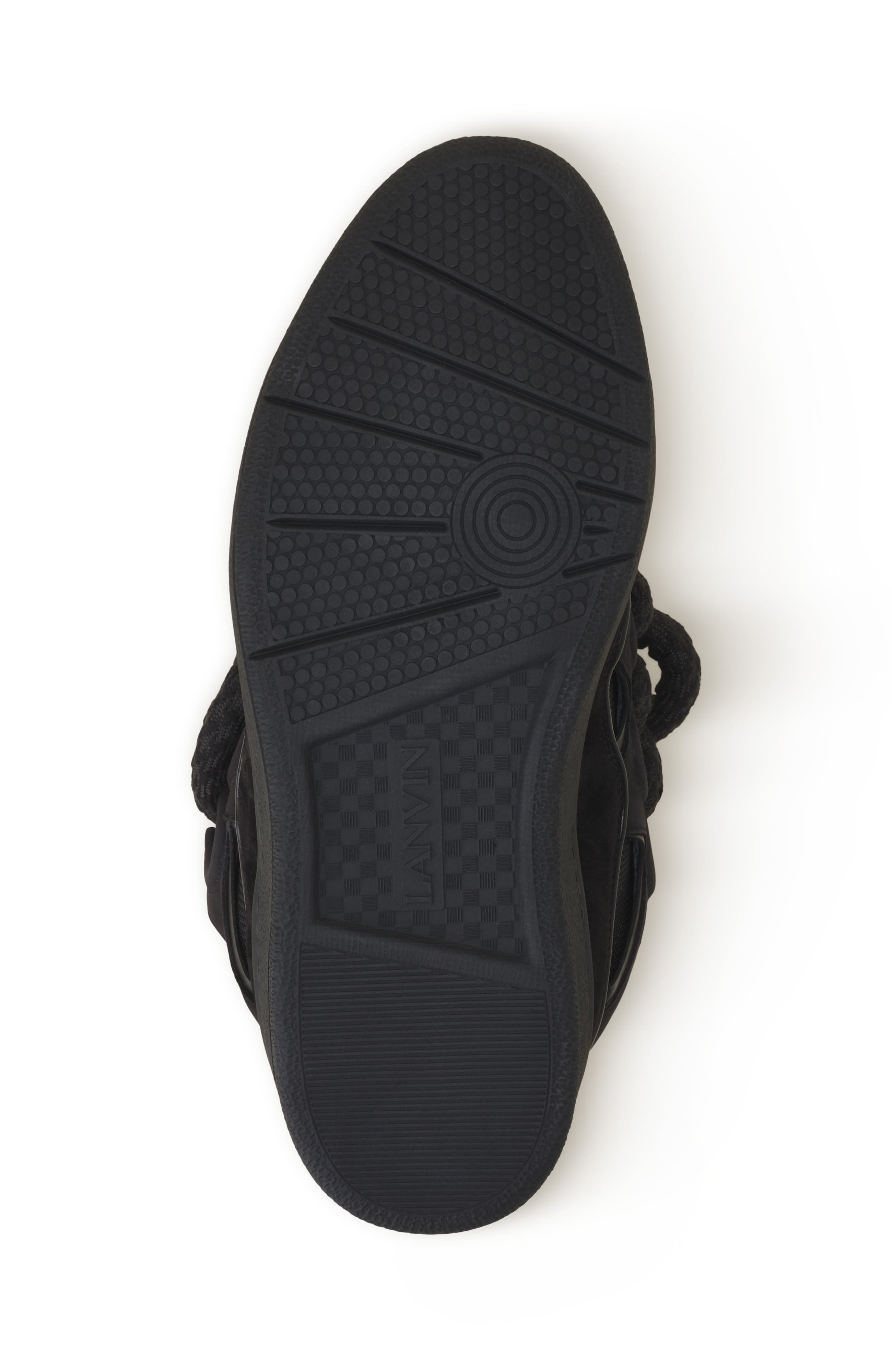 Curb Snake Sneakers In Leather, Alternate, color, Black