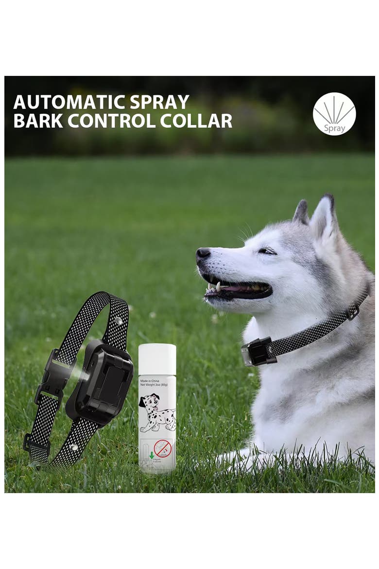 Bark-Myst 3-Level Sensitivity of Spray and Tone Anti-Bark Dog Collar, Alternate, color, BLACK
