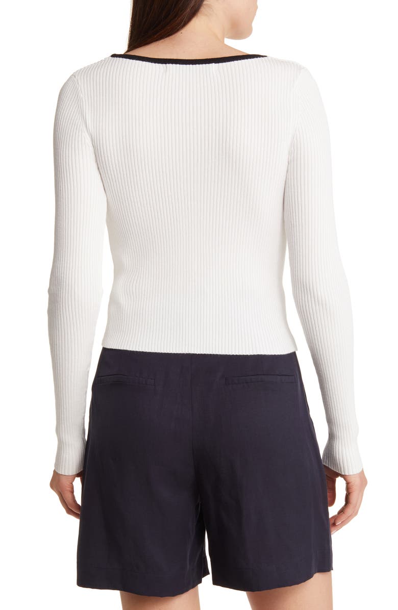 Sophie Rue Keyhole Front Rib Sweater, Alternate, color, 
