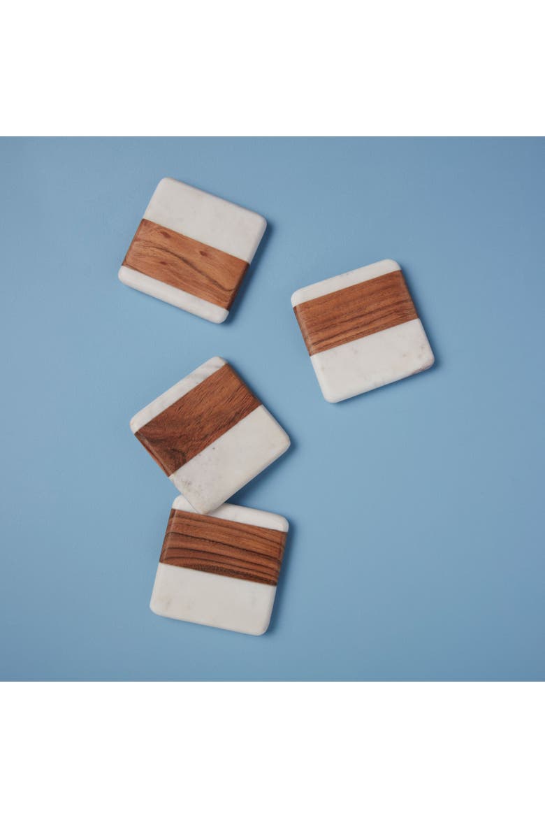 Pavia Square Coasters - Set of 4, Alternate, color, Marble
