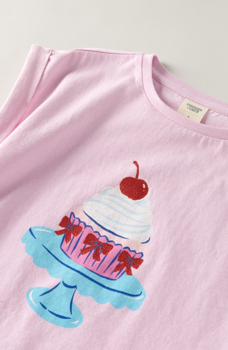 Tucker + Tate Kids' Cuffed Graphic T-Shirt, Alternate, color, Pink Lavender Fancy Cupcake