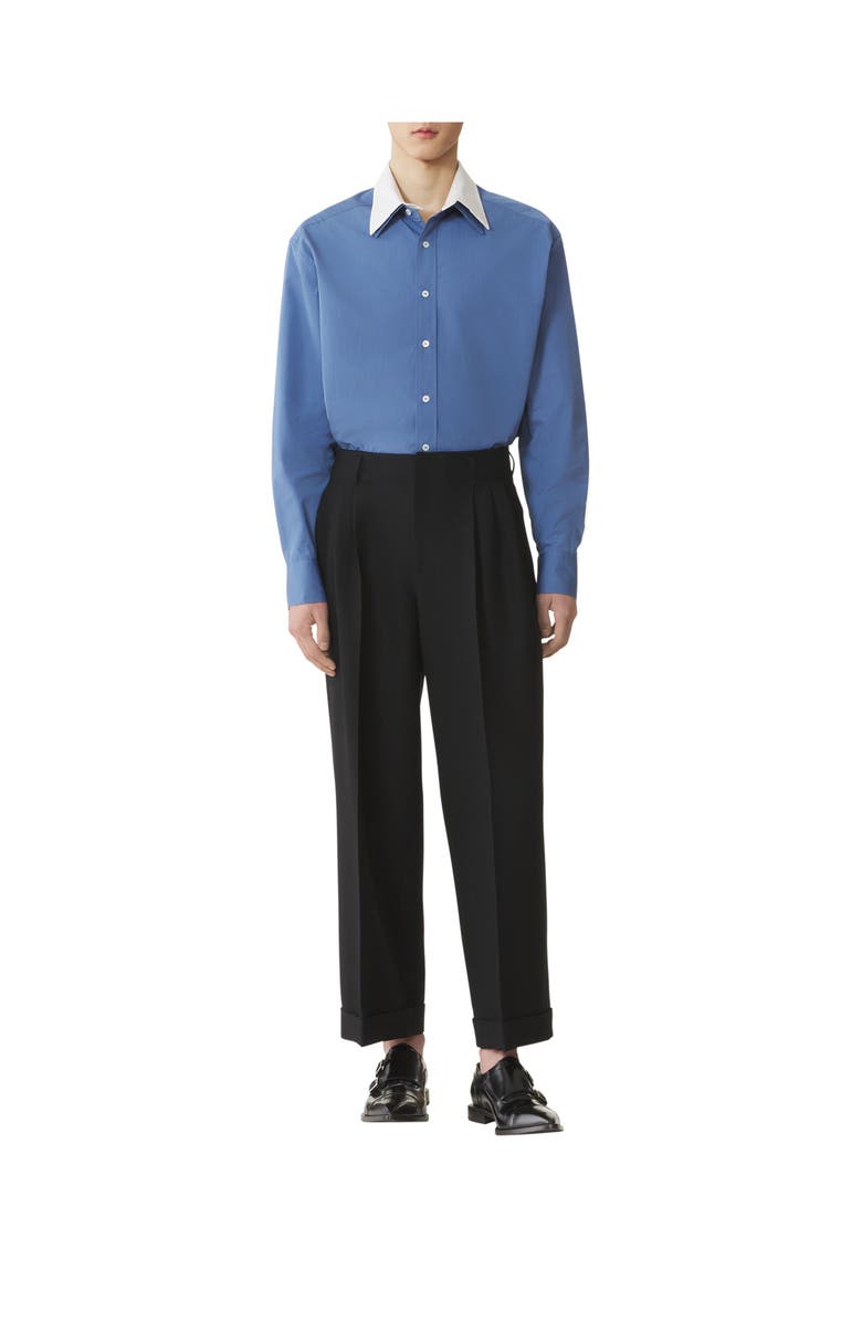 Lanvin Oversized Cotton Poplin Shirt, Alternate, color, Jeanne Blue