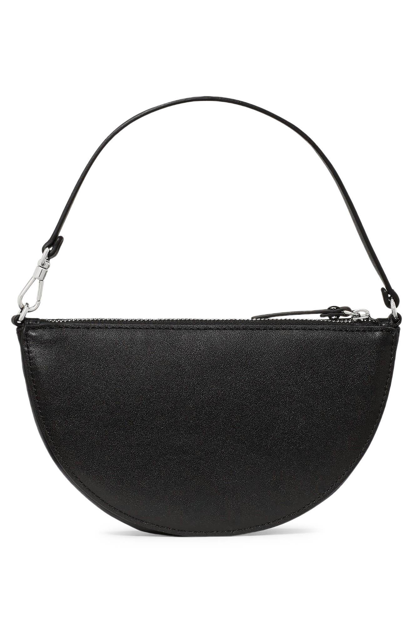 wink leather wristlet, Alternate, color, BLACK
