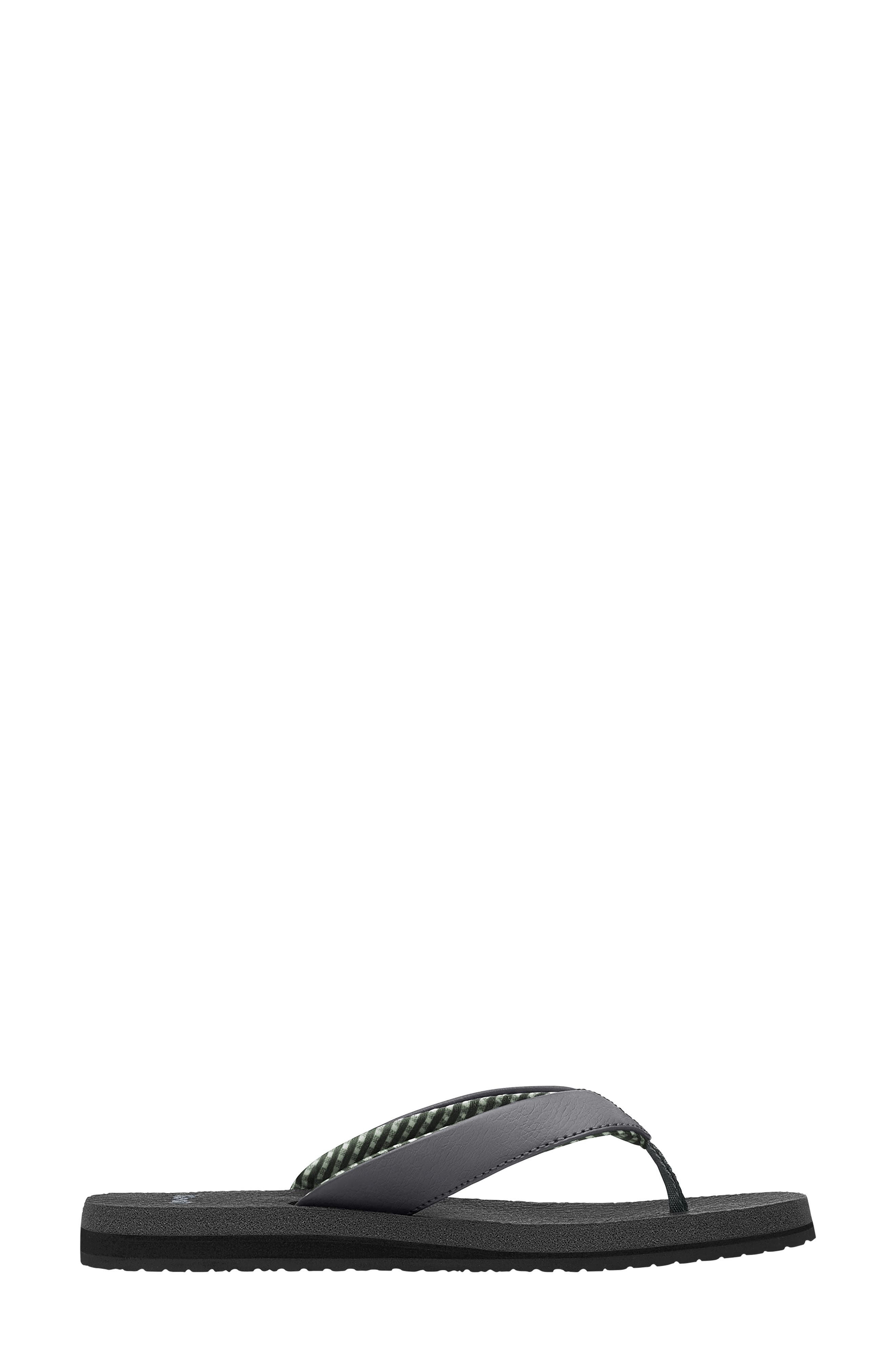 'Yoga Mat' Flip Flop, Alternate, color, CHARCOAL