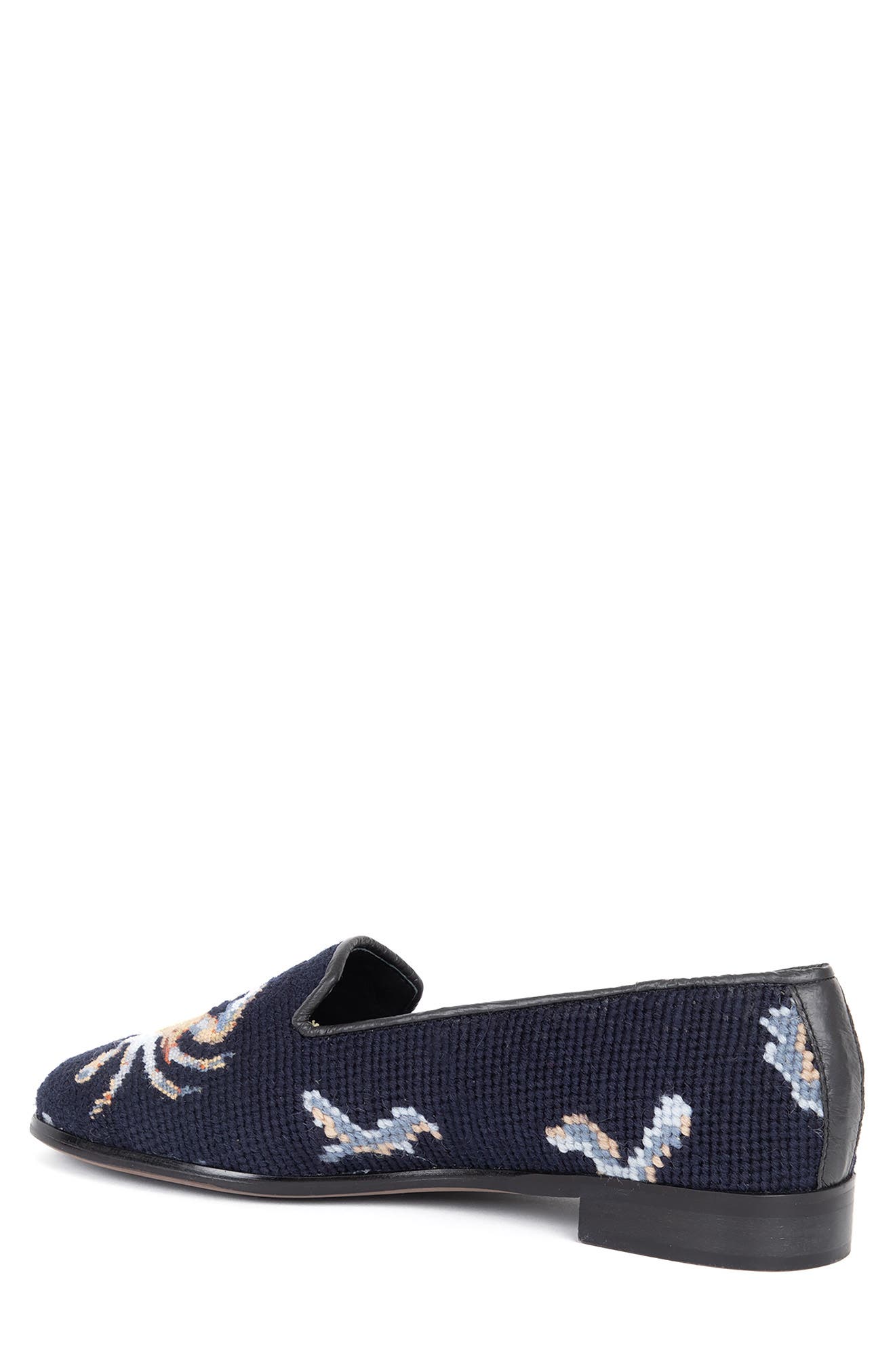 ByPaige BY PAIGE Needlepoint Crab Flat, Alternate, color, Navy