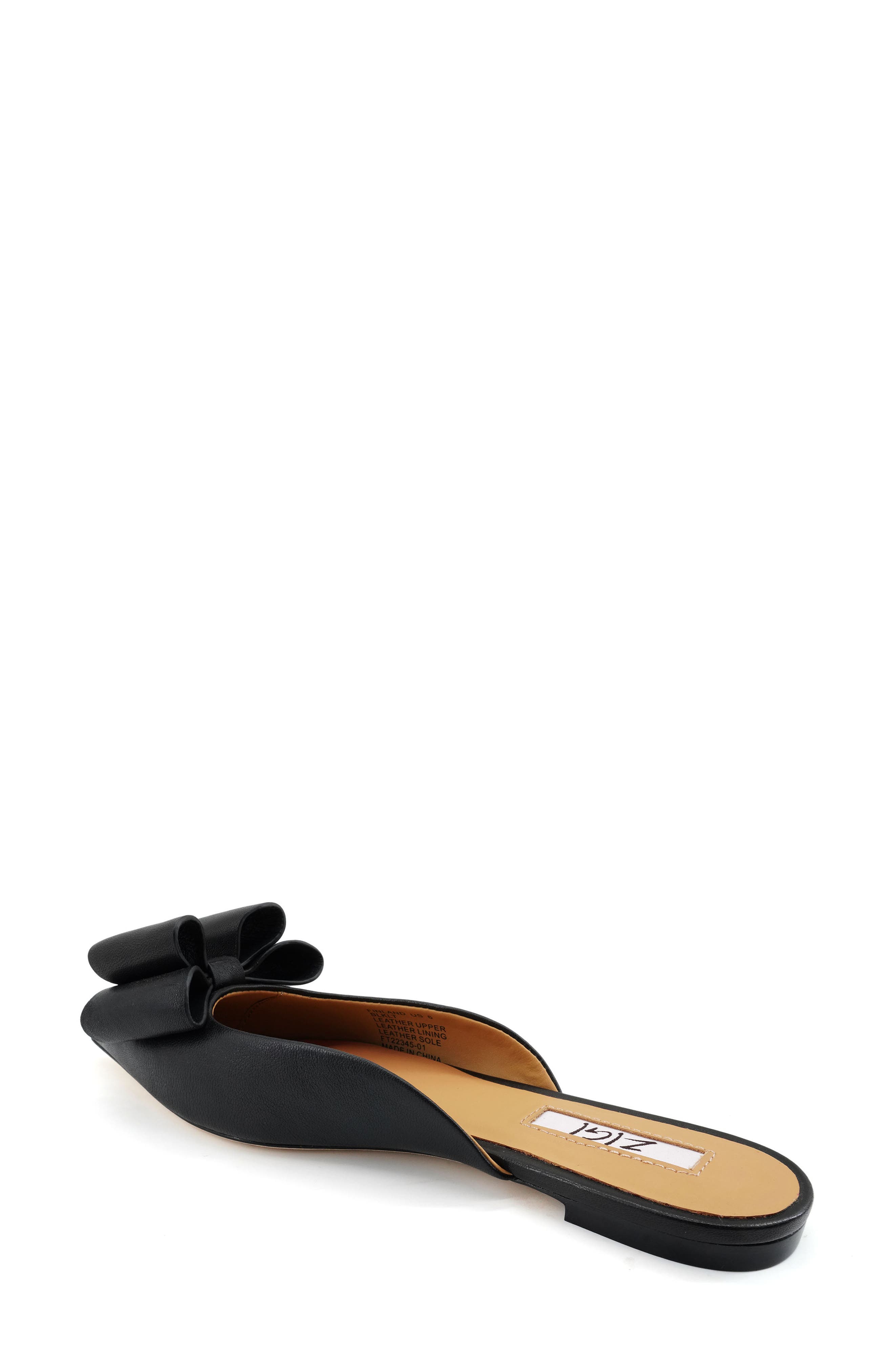 ZIGI Finland Pointed Toe Mule, Alternate, color, Black Leather