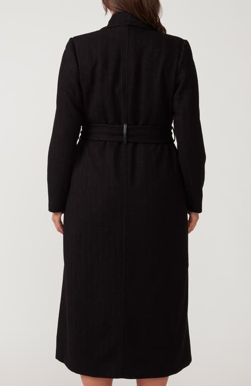 Estelle Charmed Robe Coat In Black