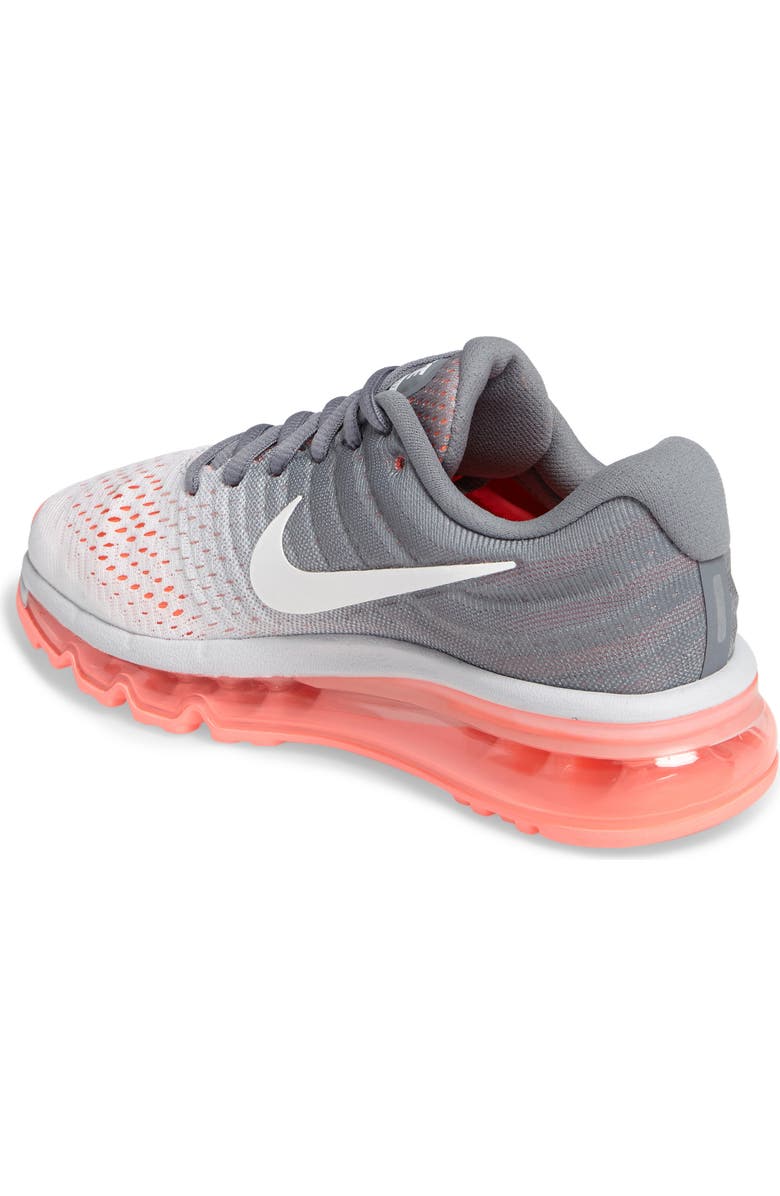 Nike Air Max 2017 Running Shoe, Alternate, color, Platinum/ Whte/ Grey/ Hot Lava