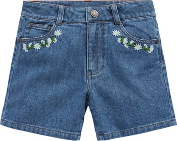 Kids' Floral Embroidered Denim Shorts: Stylish Summer Essentials