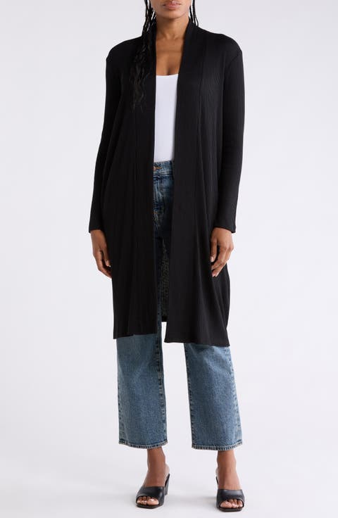 Ribbed Longline Cardigan