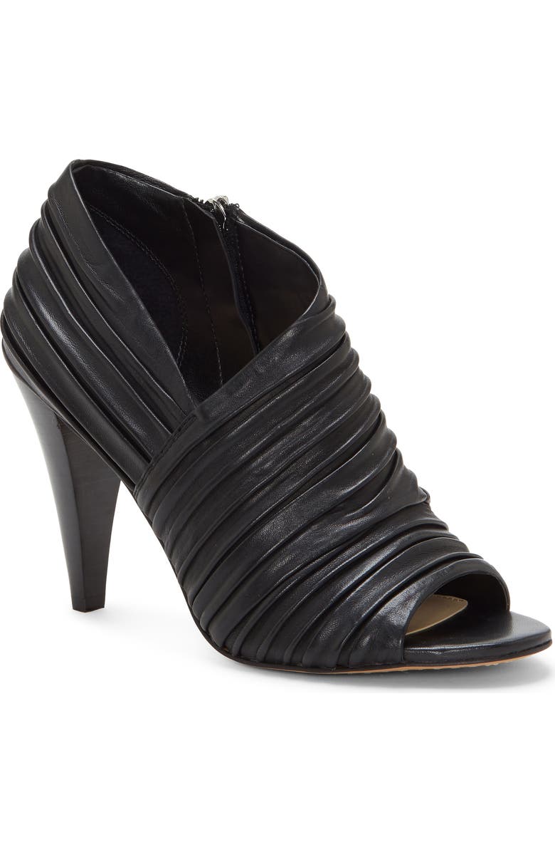 Vince Camuto Anara Ruched Peep Toe Bootie, Main, color,