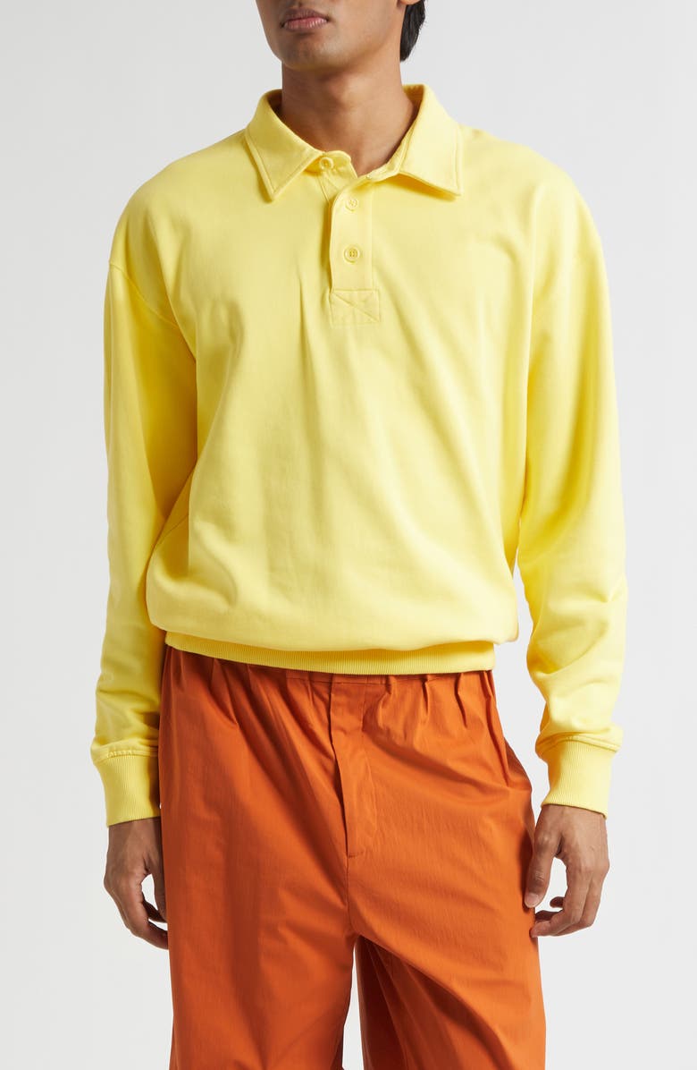 JW Anderson Rugby Long Sleeve Polo Sweatshirt, Main, color,