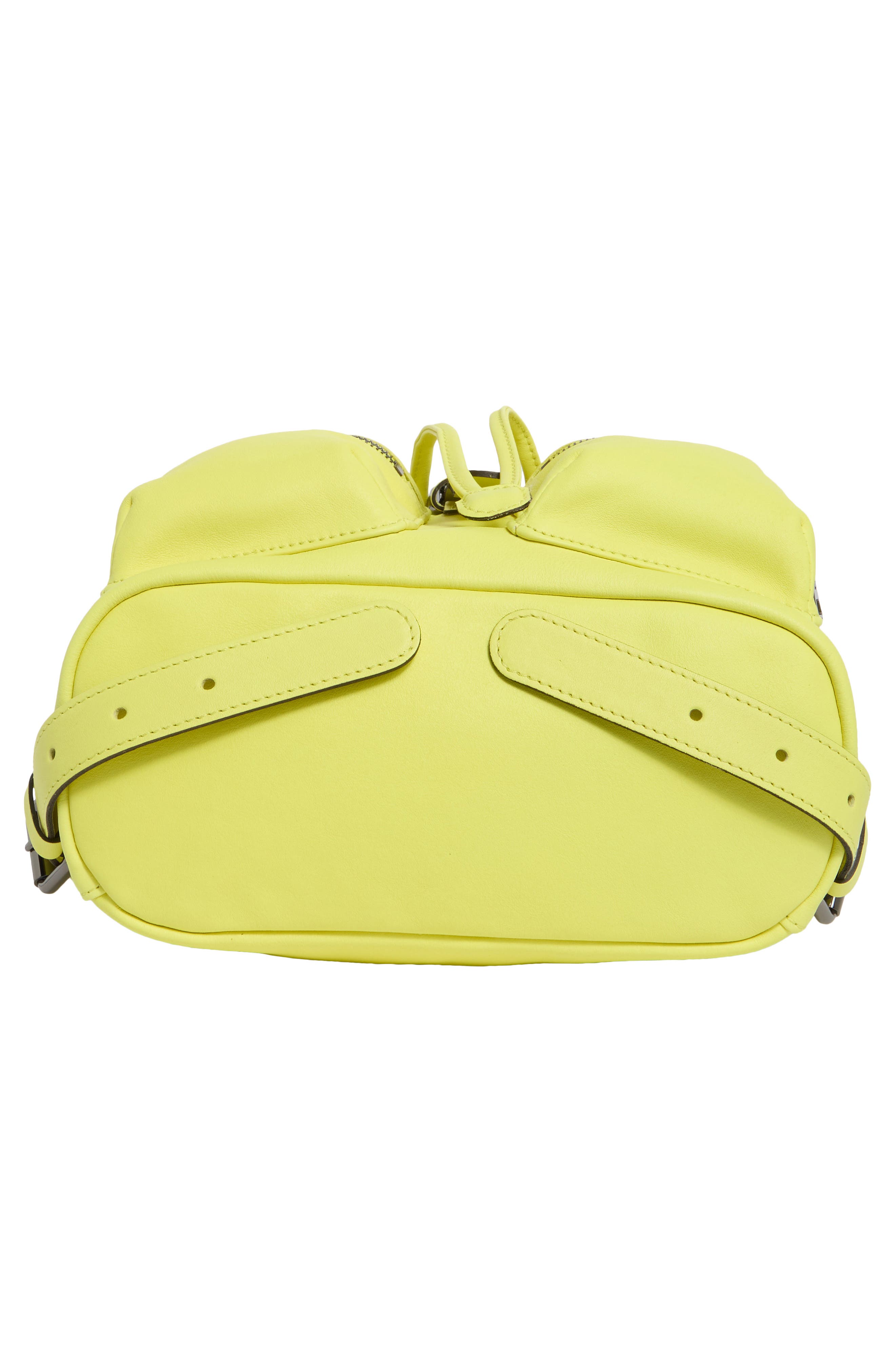 Longchamp LC3D Small Leather Backpack, Alternate, color, Neon