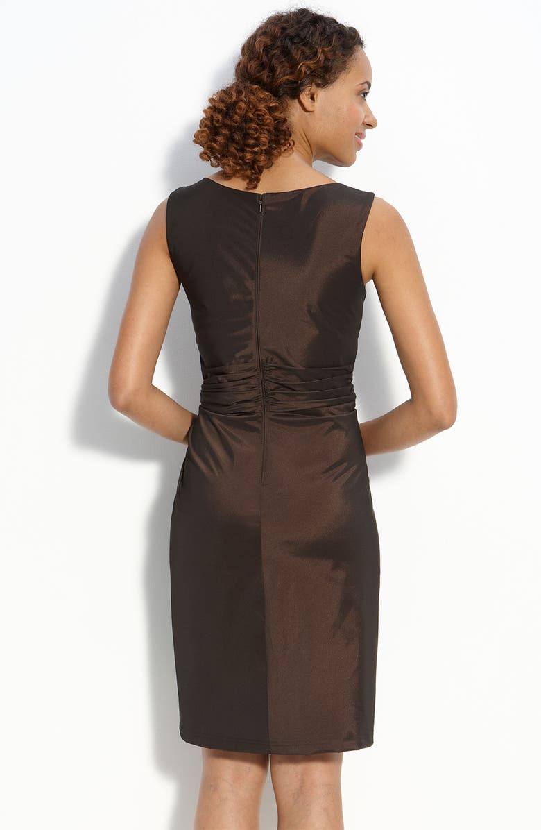 Tadashi Shoji Ruffle Front Taffeta Sheath Dress, Alternate, color, 