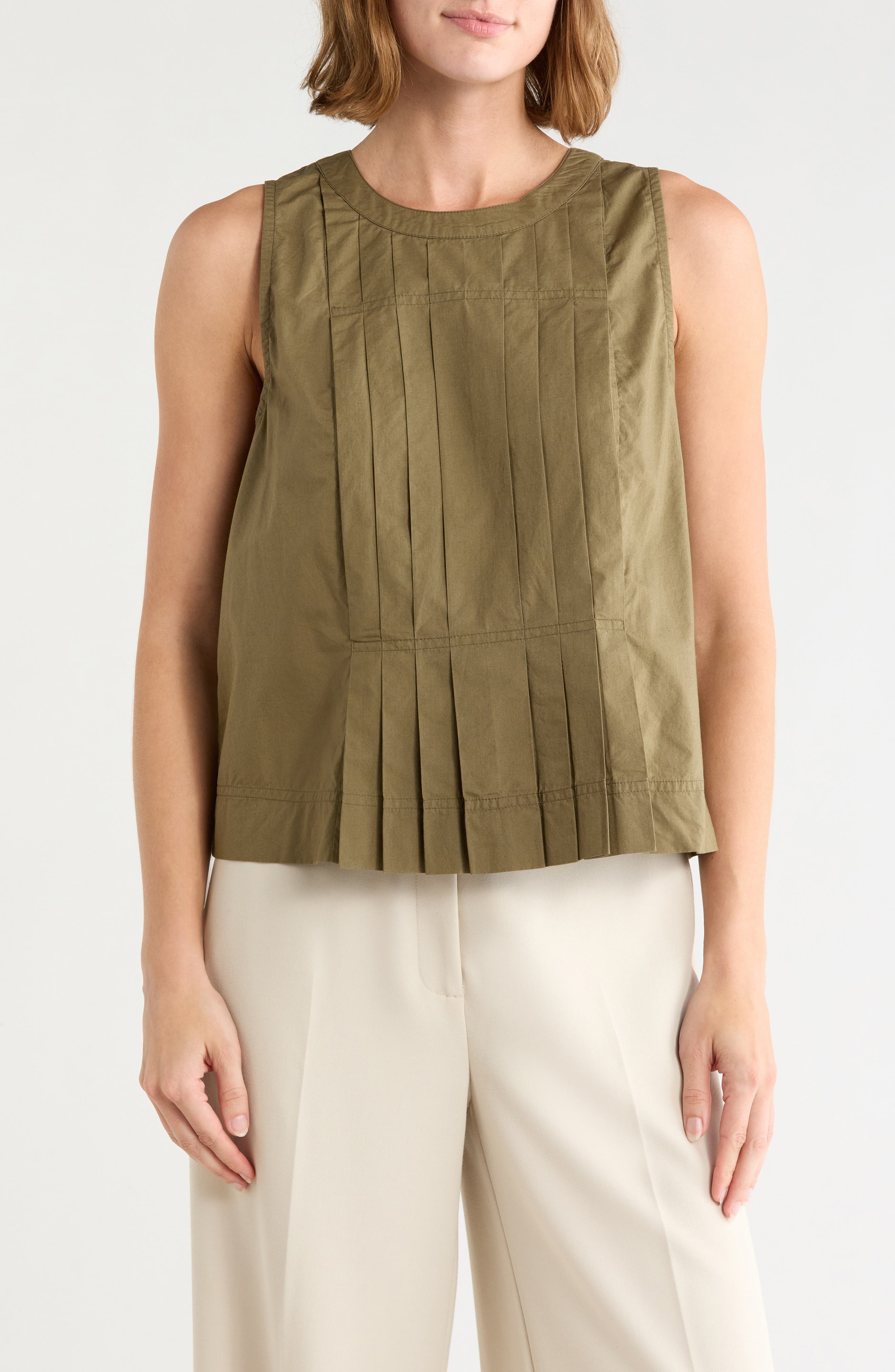 Natalia Pintuck Cotton Top