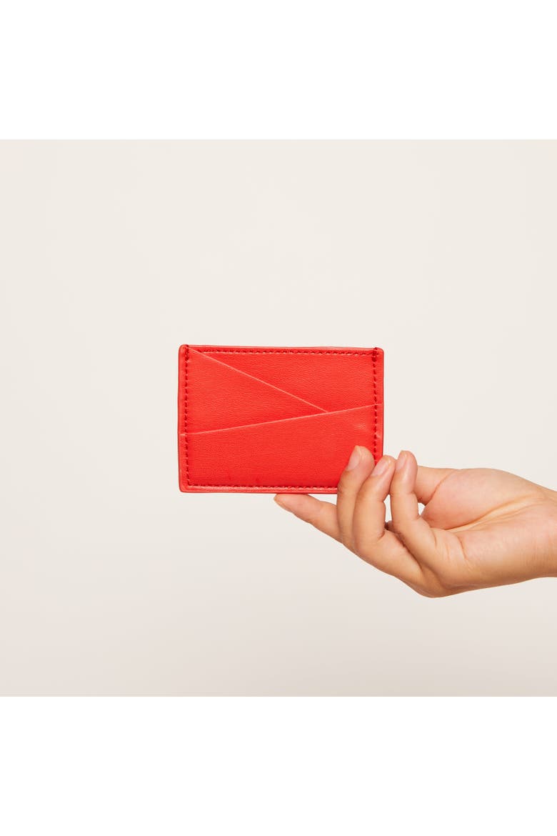 Gala Puzzle Cardholder, Alternate, color, Poppy Red