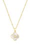 Mother-of-Pearl Clover Initial Pendant Necklace