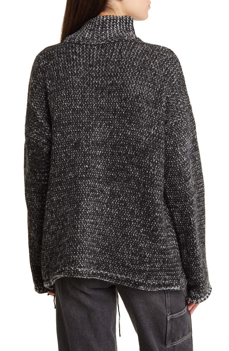 BDG Urban Outfitters Mélange Ladder Stitch Mock Neck Sweater, Alternate, color,