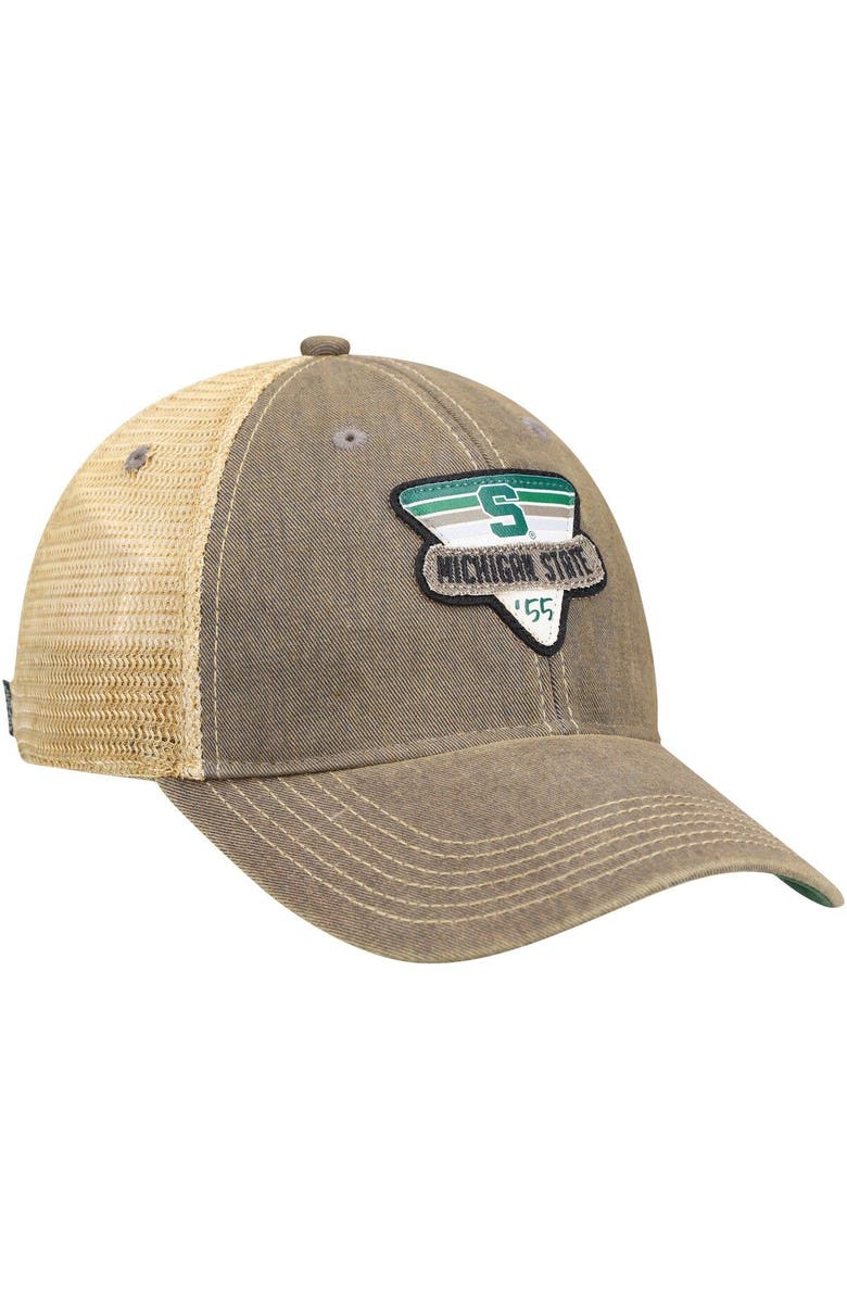 LEGACY ATHLETIC Men's Gray Michigan State Spartans Legacy Point Old Favorite Trucker Snapback Hat, Alternate, color, Gray