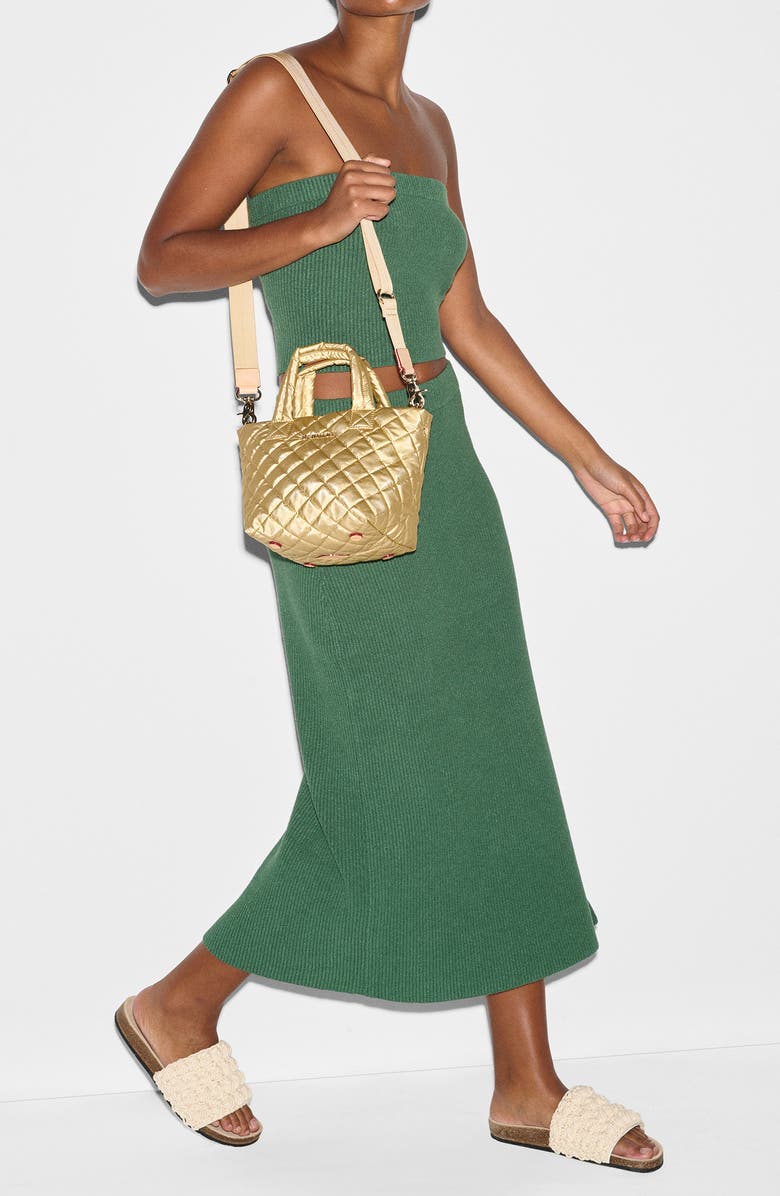 MZ Wallace Micro Metro Deluxe Quilted Nylon Tote, Alternate, color,