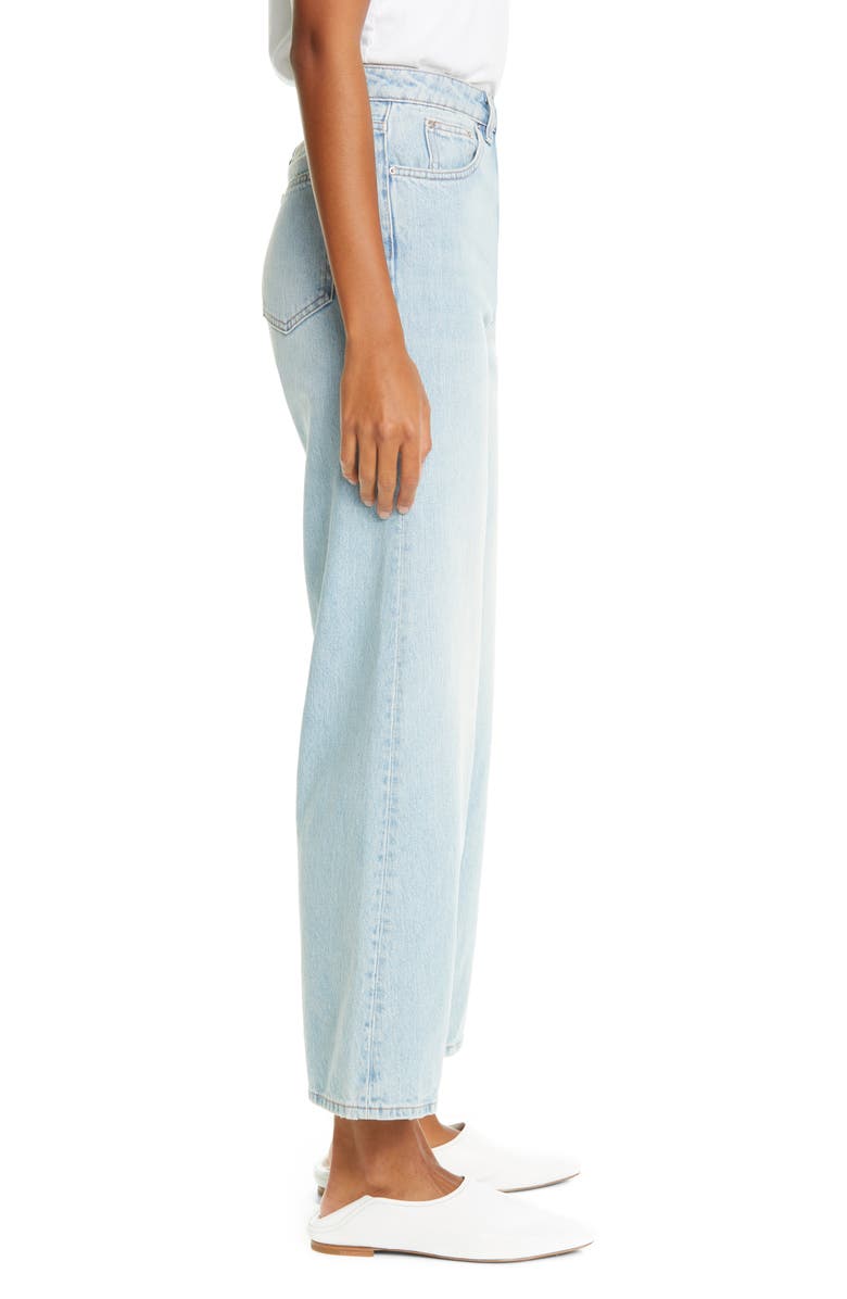 TOTEME High Waist Flare Crop Jeans, Alternate, color, 