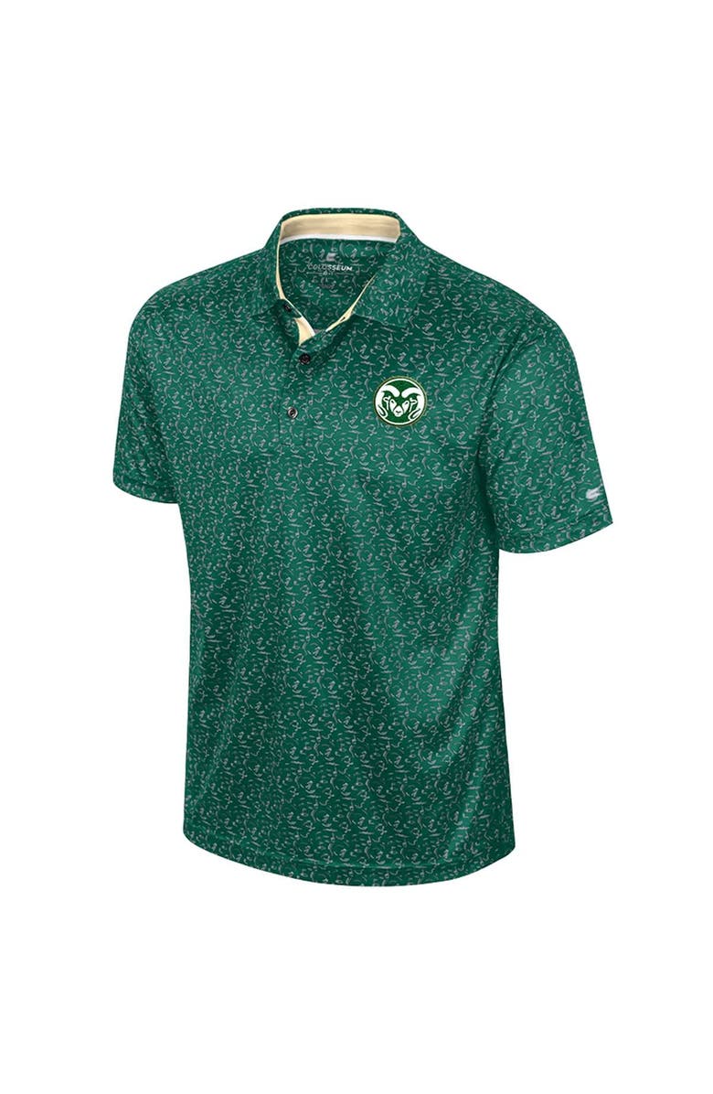 COLOSSEUM Men's Colosseum Green Colorado State Rams Sublimated Golf Polo, Alternate, color, 