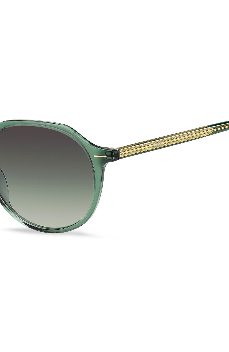 BOSS 51mm Round Geometric Sunglasses, Alternate, color, Green