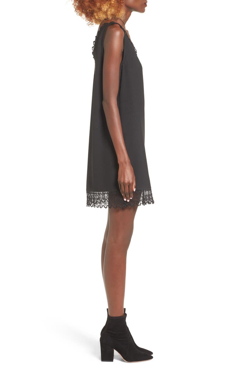 Leith Lace Trim Shift Dress, Alternate, color, 