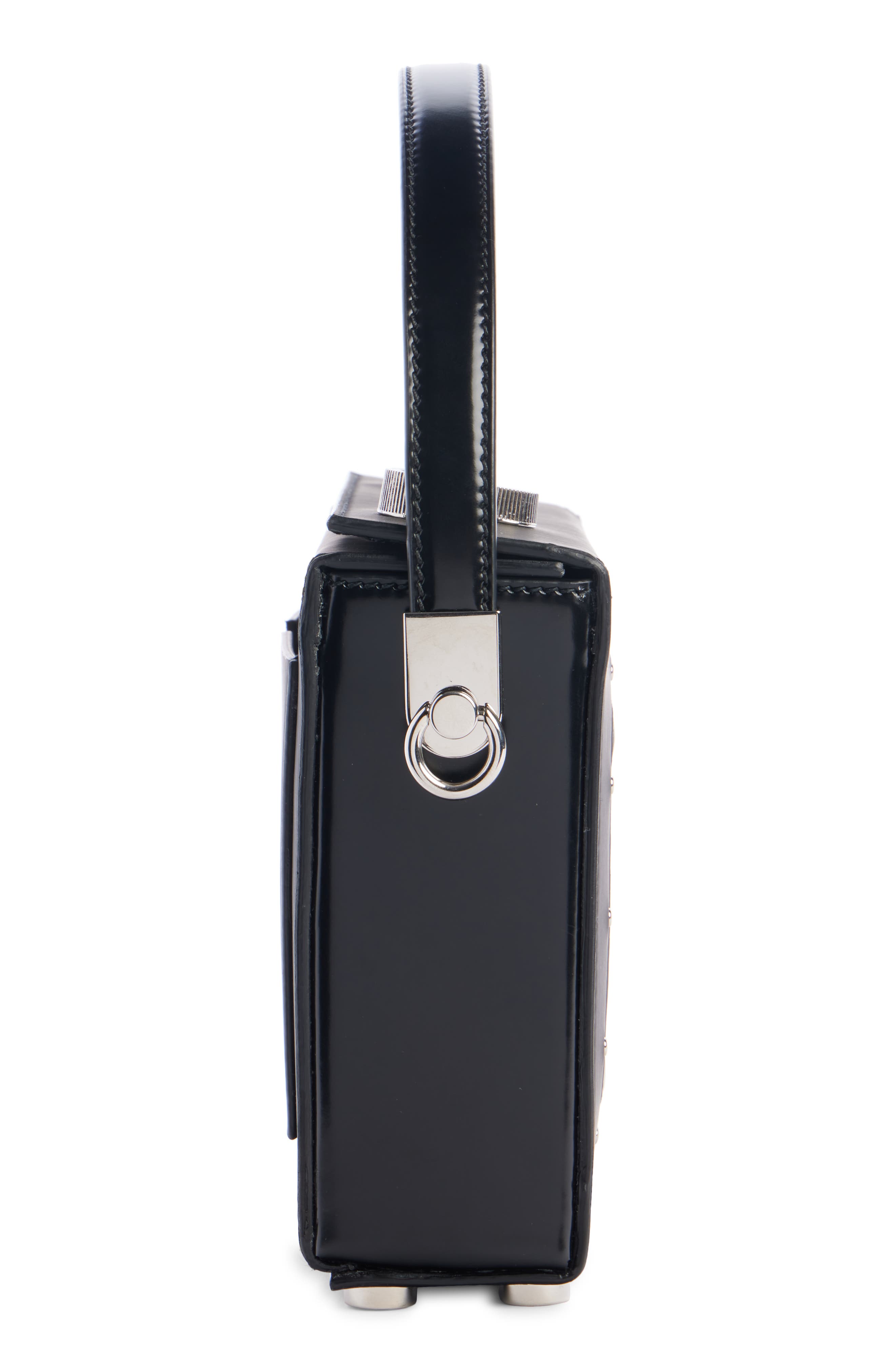 Balmain Radio Rubberized Top Handle Bag, Alternate, color, 