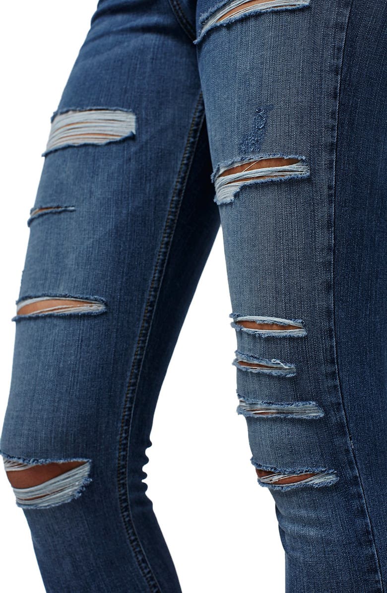 Topshop Jamie Ripped High Rise Skinny Jeans, Main, color, 