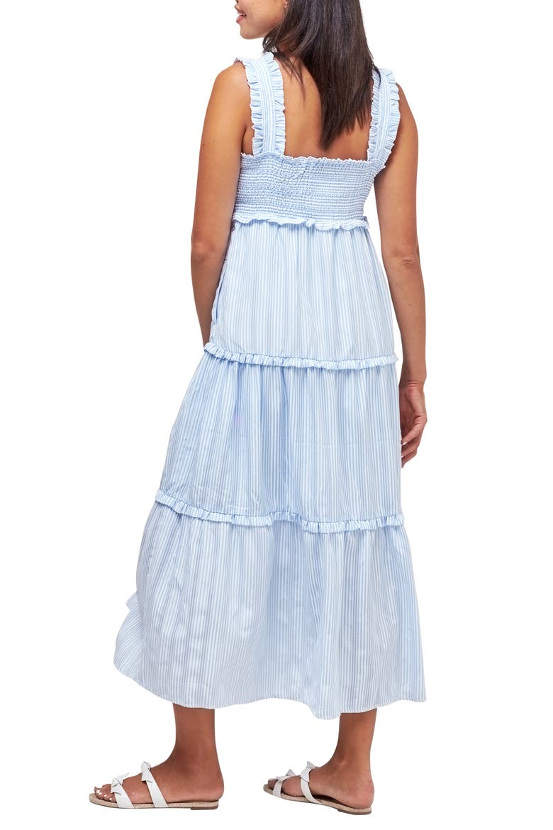 Emma Maternity & Nursing Maxi Tank Dress, Alternate, color, SKY STRIPE