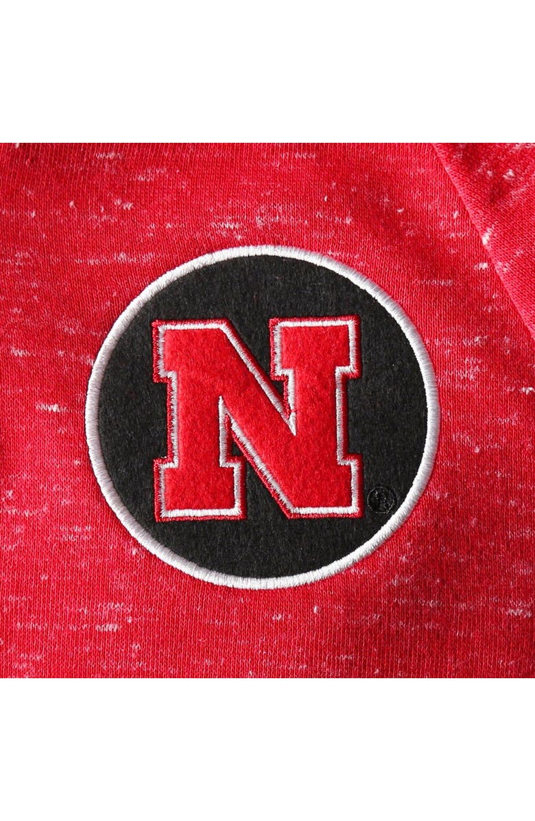 COLOSSEUM Women's Colosseum Scarlet Nebraska Huskers The Devil Speckle Lace-Placket Raglan Pullover Hoodie, Alternate, color, 