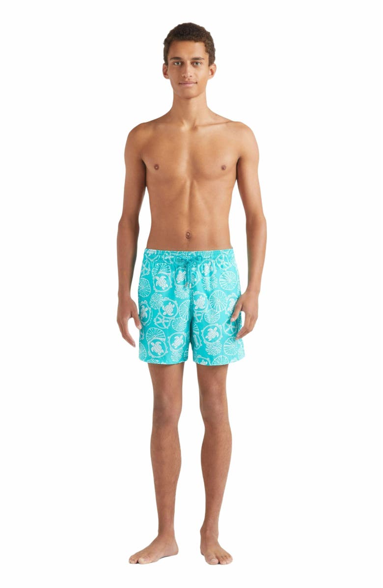 Vilebrequin Men's Bicolor Oursins Swim Trunks, Main, color, Vert Disco