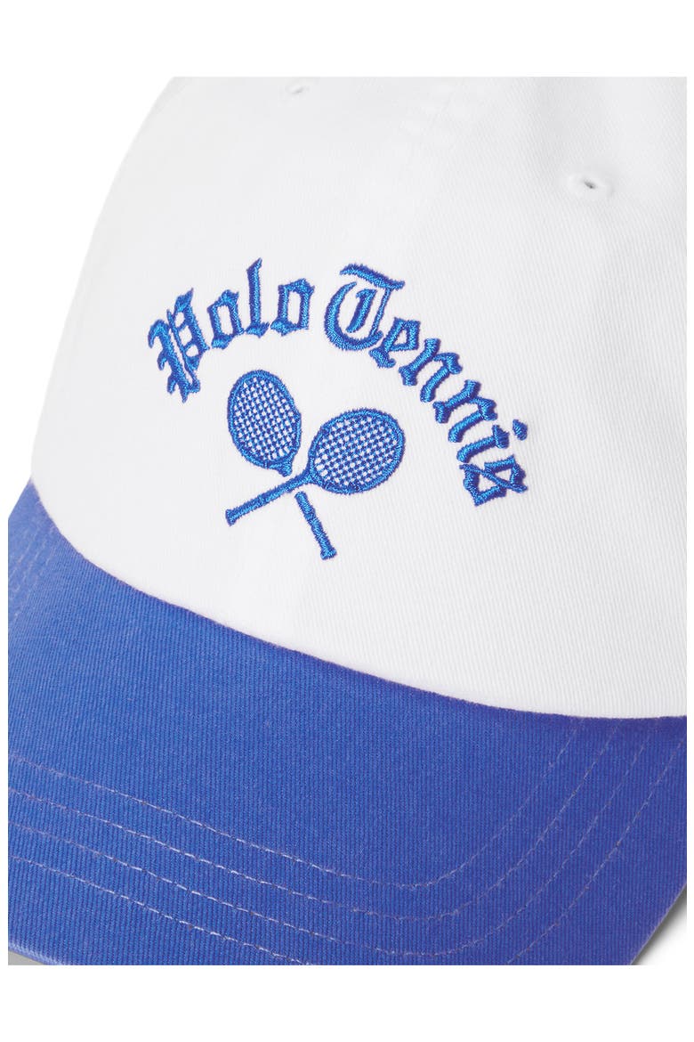 US Open Polo Tennis Adjustable Ball Cap, Alternate, color, WHITE BLUE