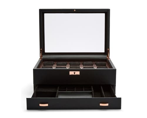 Wolf Axis 10 Piece Watch Box With Drawer In Copper