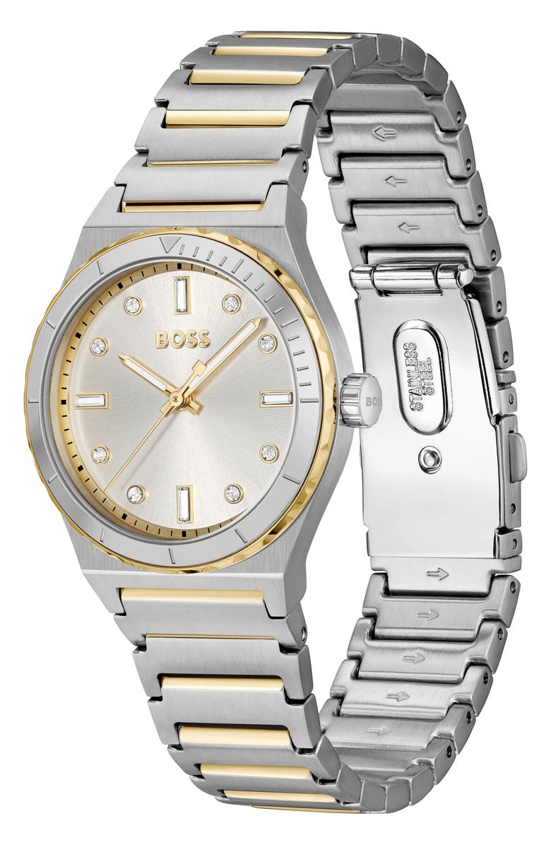 BOSS Candor Bracelet Watch, 32mm, Alternate, color, Silver White