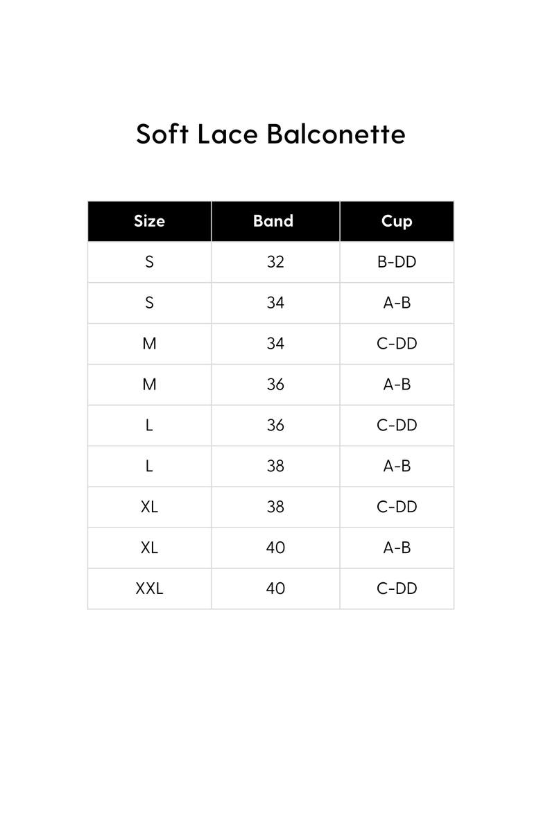 Siella Soft Lace Balconette Foam Bra, Alternate, color, 