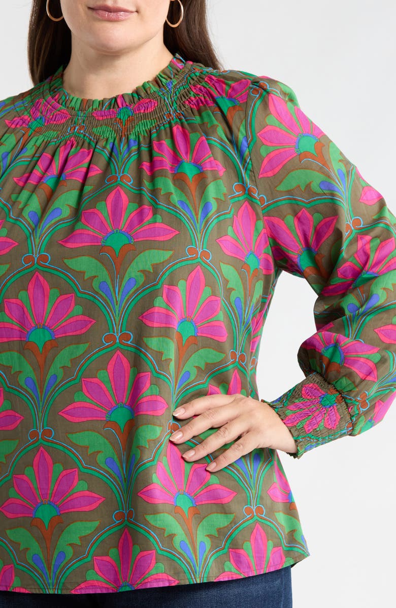 SUGARLIPS Evanna Floral Noehmi Smocked Top, Alternate, color,