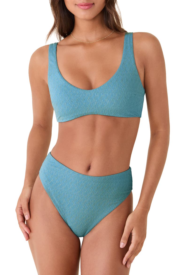 The '90s High Waist Bikini Bottoms, Alternate, color, SERENE