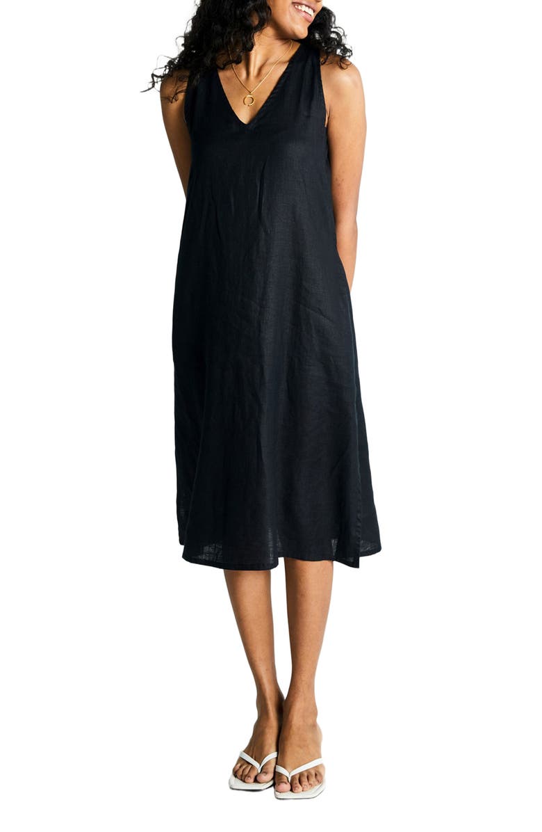 Reistor V-Neck Straight Dress, Alternate, color, Black