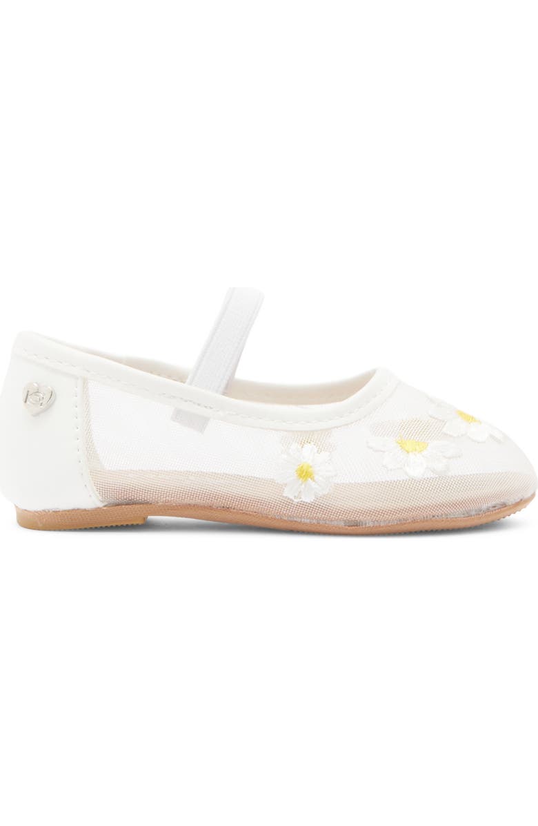 bebe Kids' Embroidered Mesh Flat, Alternate, color, White