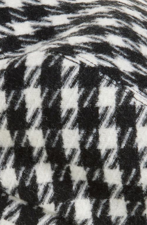 Lost Pattern Houndstooth Beret In Black