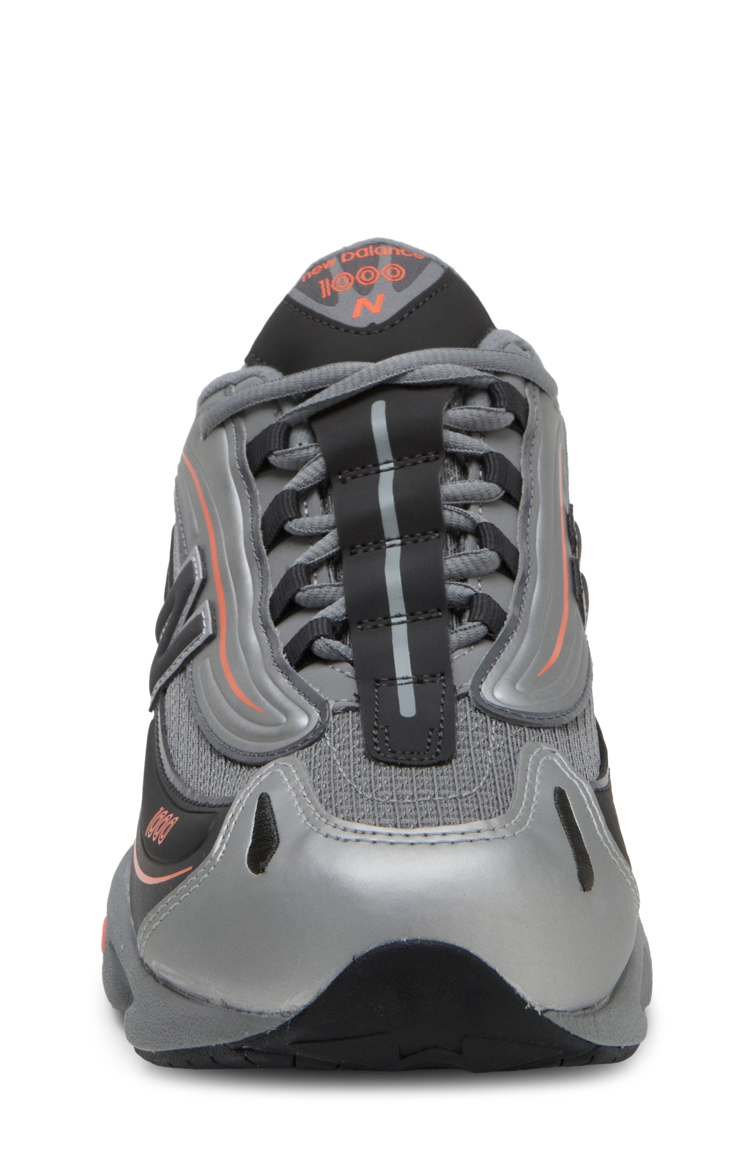 Kids' 1000 Lace Sneaker, Alternate, color, SILVER METALLIC/ TANGERINE